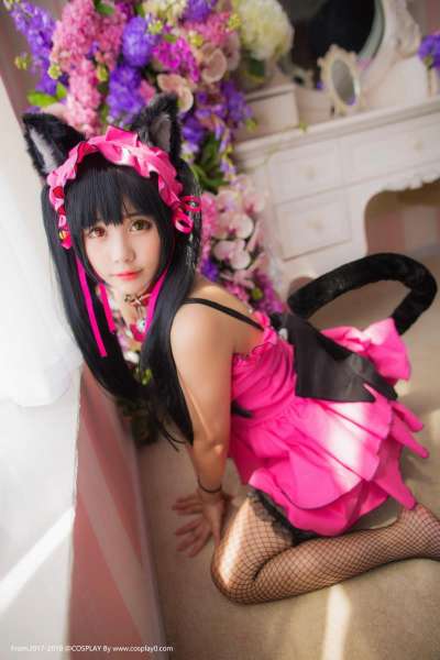 二次元少女Joean-夜夜_色气满满时崎狂三猫咪Cosplay图