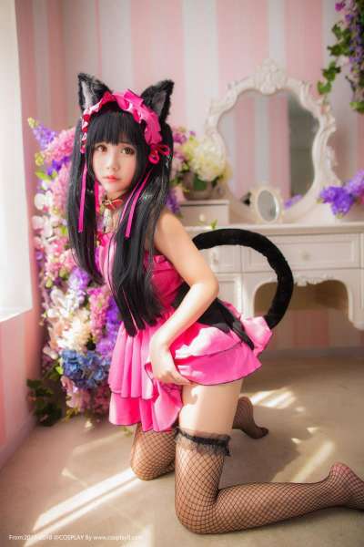 二次元少女Joean-夜夜_色气满满时崎狂三猫咪Cosplay图