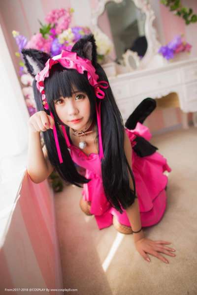 二次元少女Joean-夜夜_色气满满时崎狂三猫咪Cosplay图