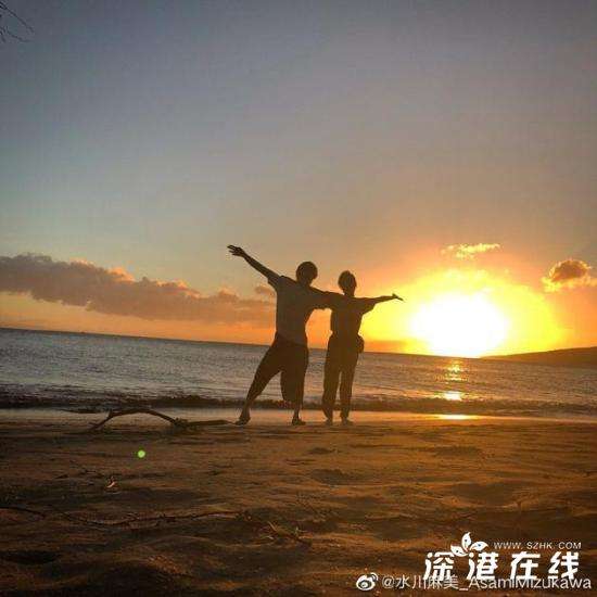 水川麻美洼田正孝婚后首晒照：谢谢大家的祝福