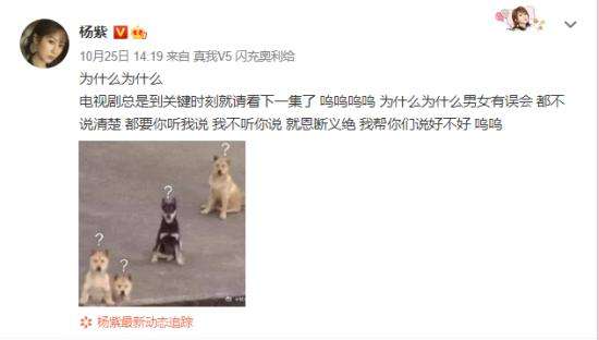 杨紫吐槽电视剧的套路 追剧女孩的真情实感