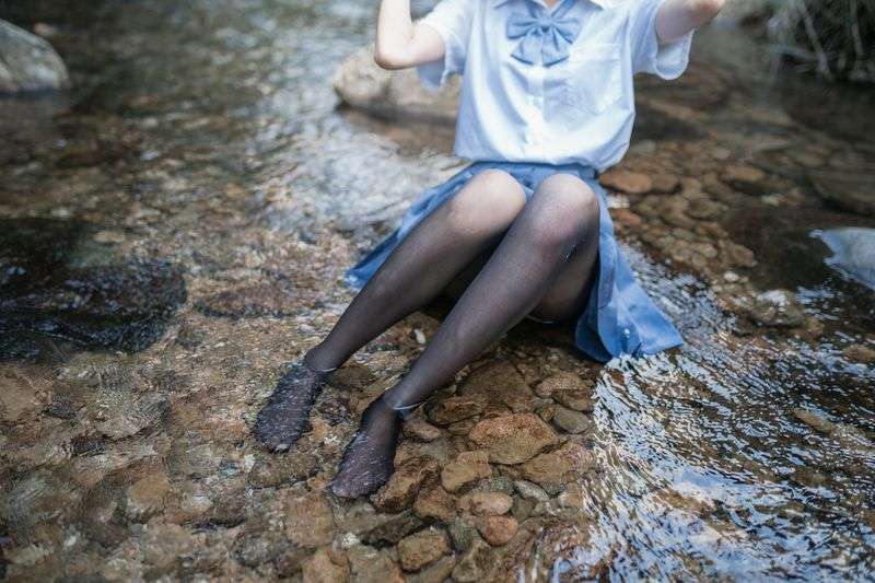 木绵绵水色溪边制服