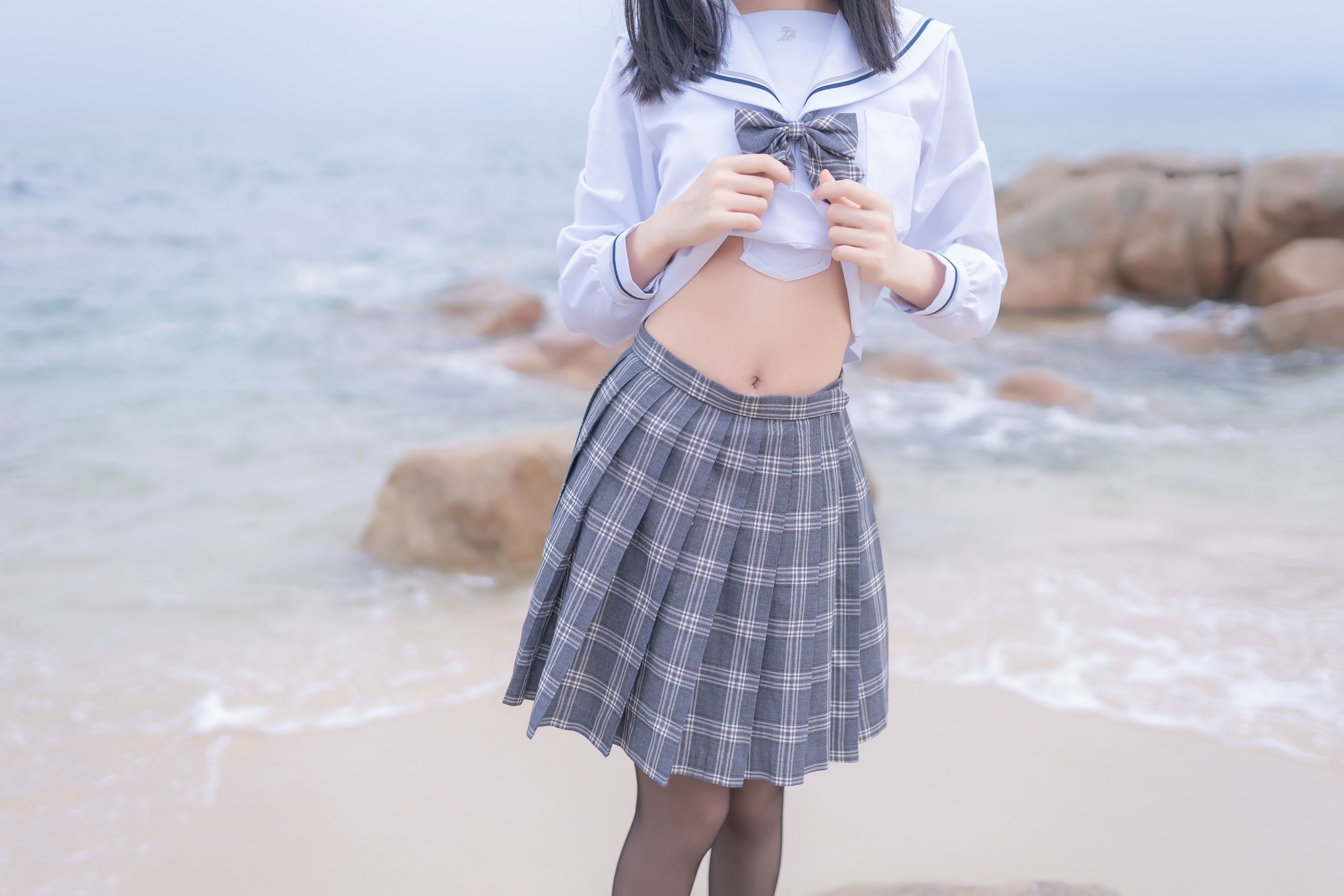 木绵绵 - 海边JK学生制服