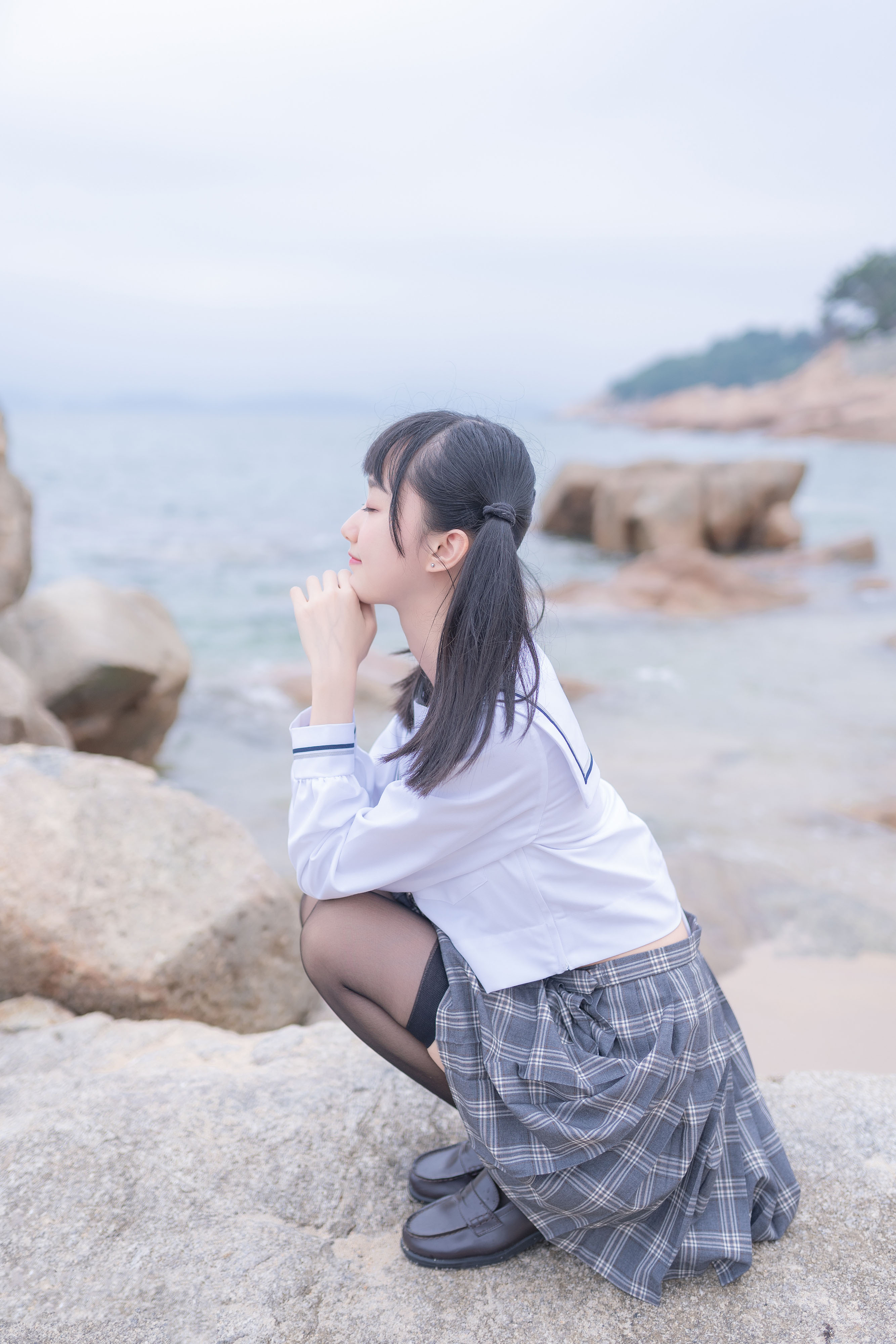 木绵绵 - 海边JK学生制服