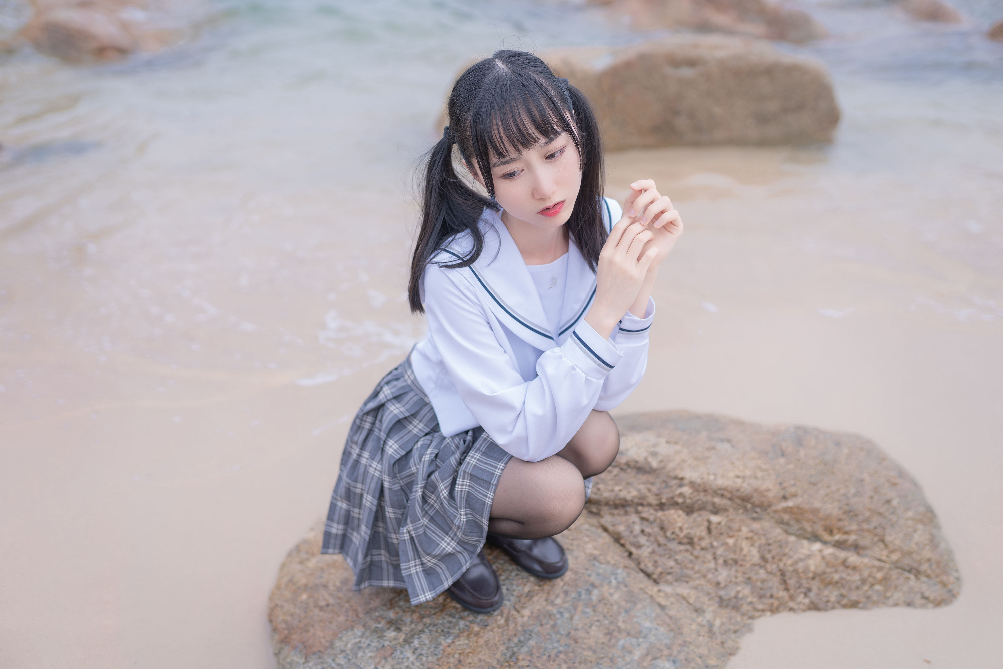 木绵绵 - 海边JK学生制服