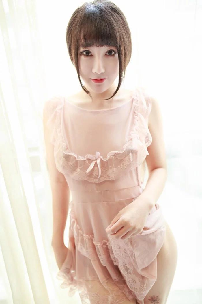 甜美可爱邻家女孩夏笑笑睡裙真空秀豪乳