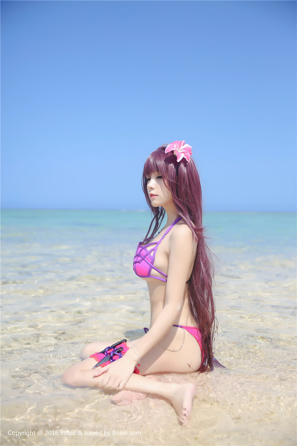 沙滩爆乳萝莉夏美酱cosplay比基尼高清写真图片