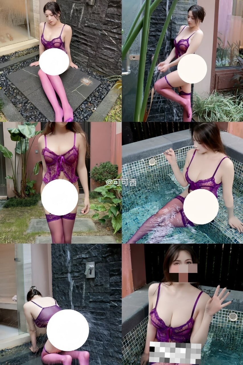 性感紫色蕾丝连体
