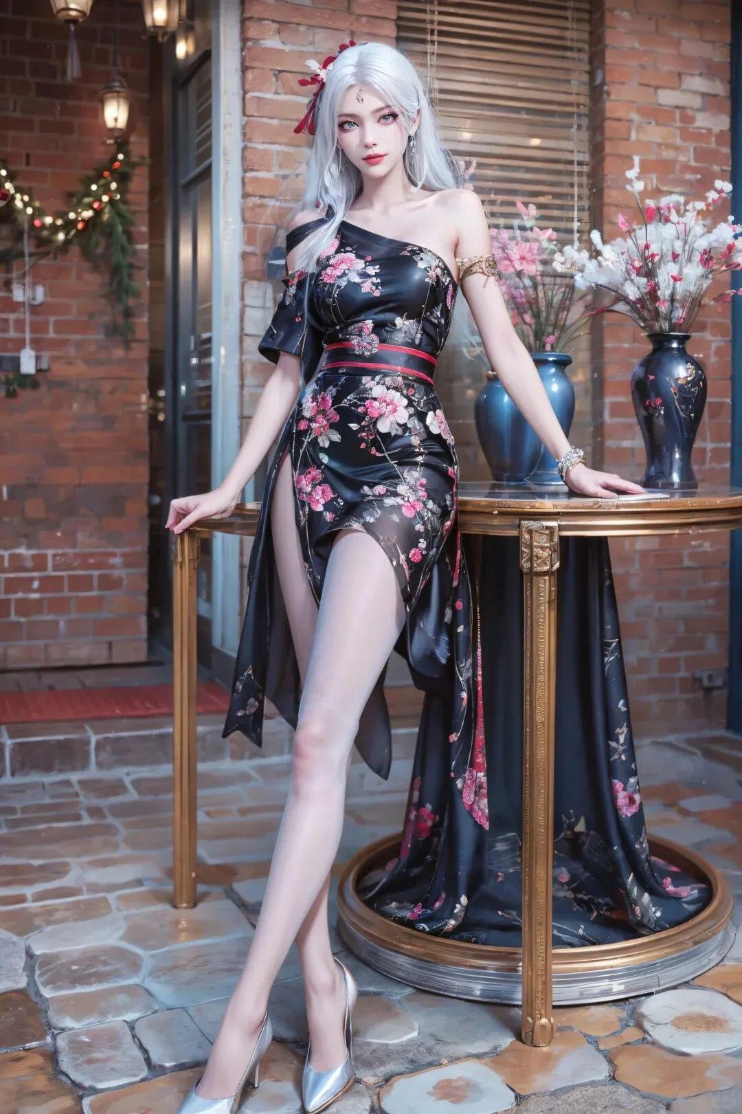 白色牡丹烟罗软纱