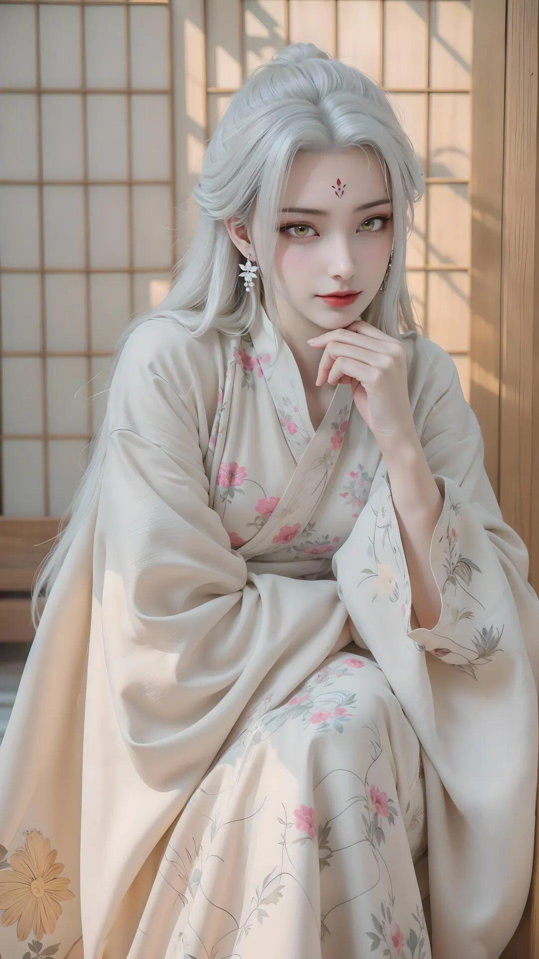 白色牡丹烟罗软纱