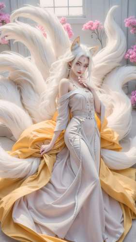 白色牡丹烟罗软纱