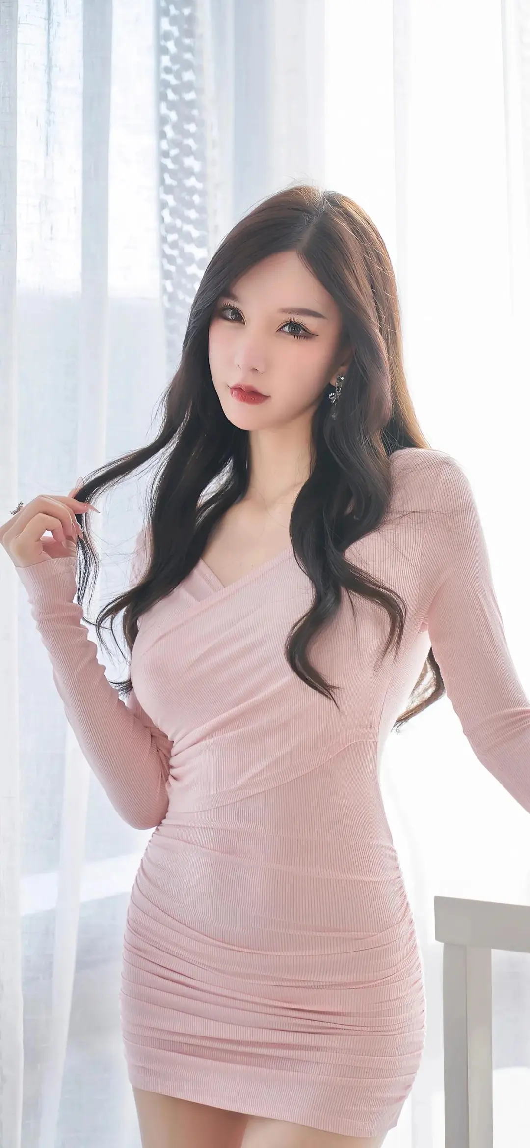 美女包臀裙，曲线真诱人