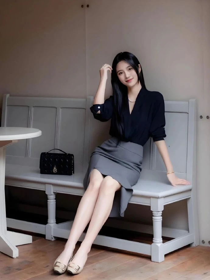 包臀裙高跟大长腿