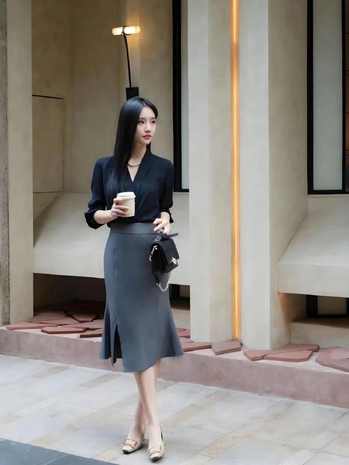 包臀裙高跟大长腿