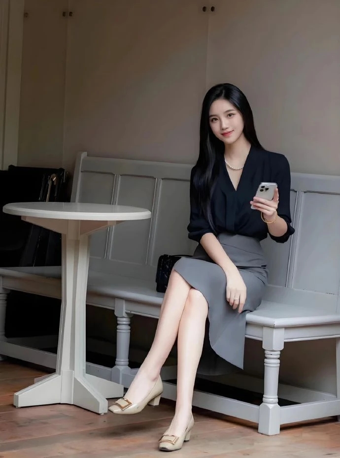 包臀裙高跟大长腿