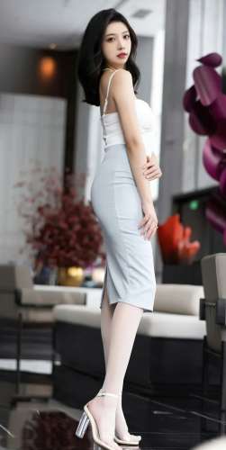 包臀裙高跟大长腿