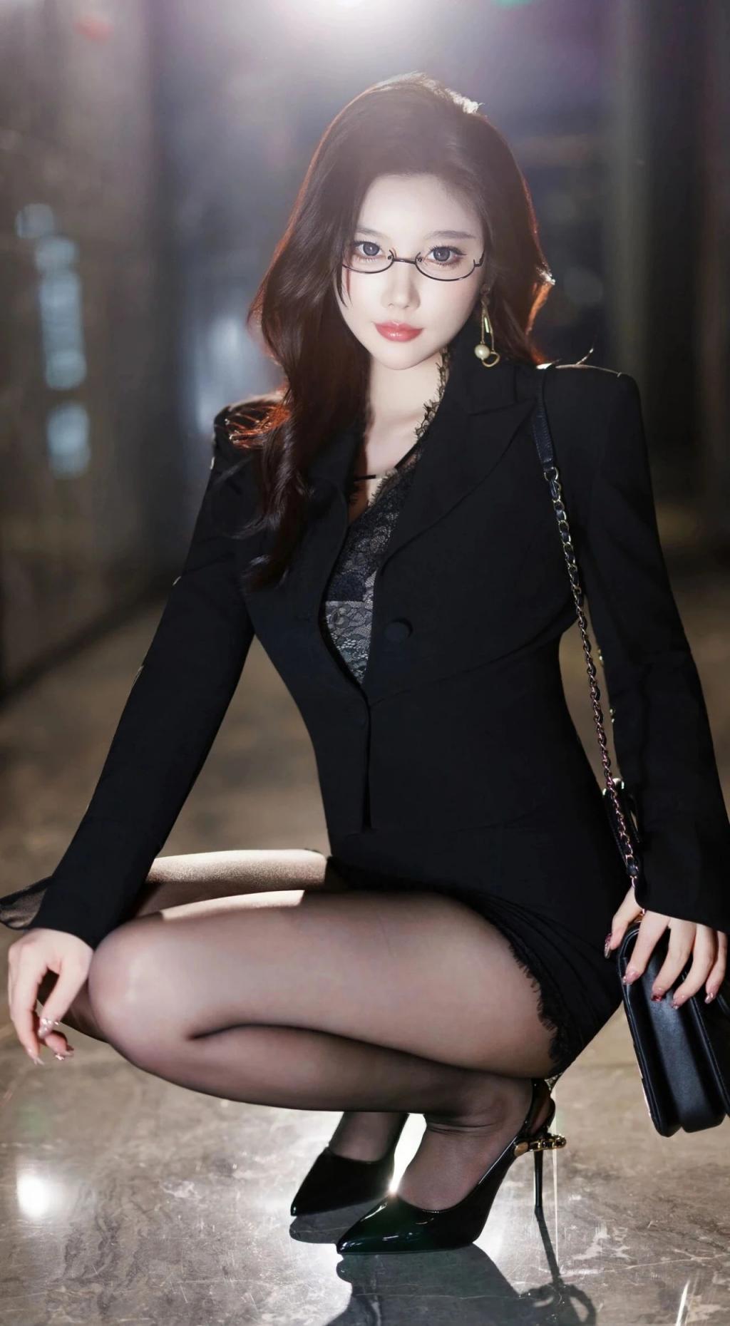 曲线婀娜，黑丝大长腿[57P]