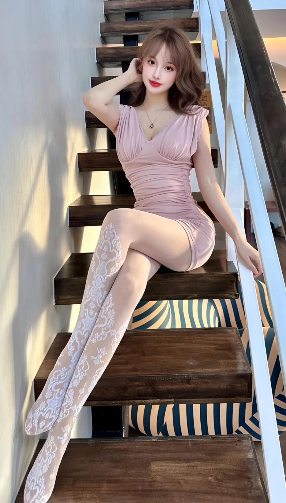 曲线婀娜，黑丝大长腿[57P]