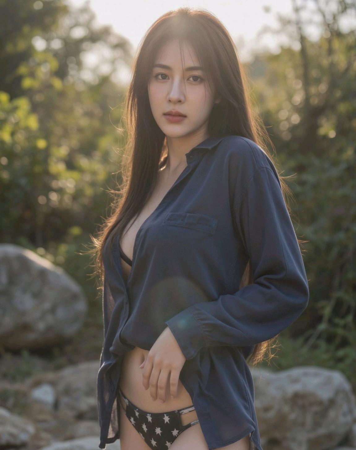 比基尼美女，看胸，看腿，修身养性