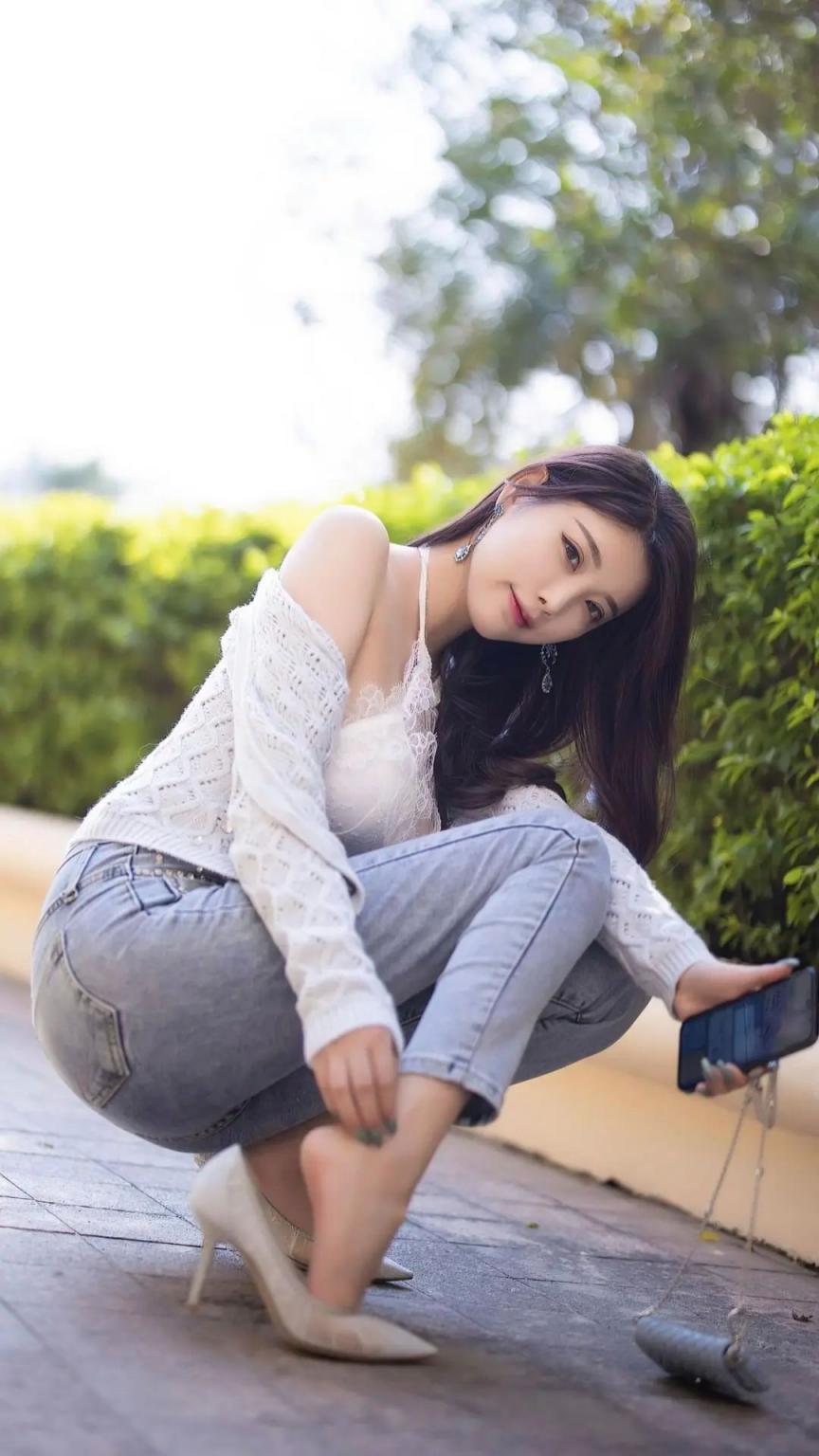 翘臀紧身牛仔裤[78P]