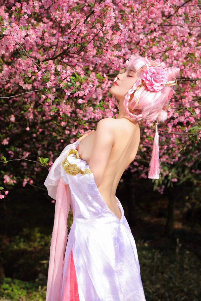 樱花树下的顶级白虎