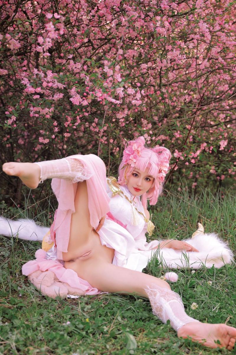 樱花树下的顶级白虎