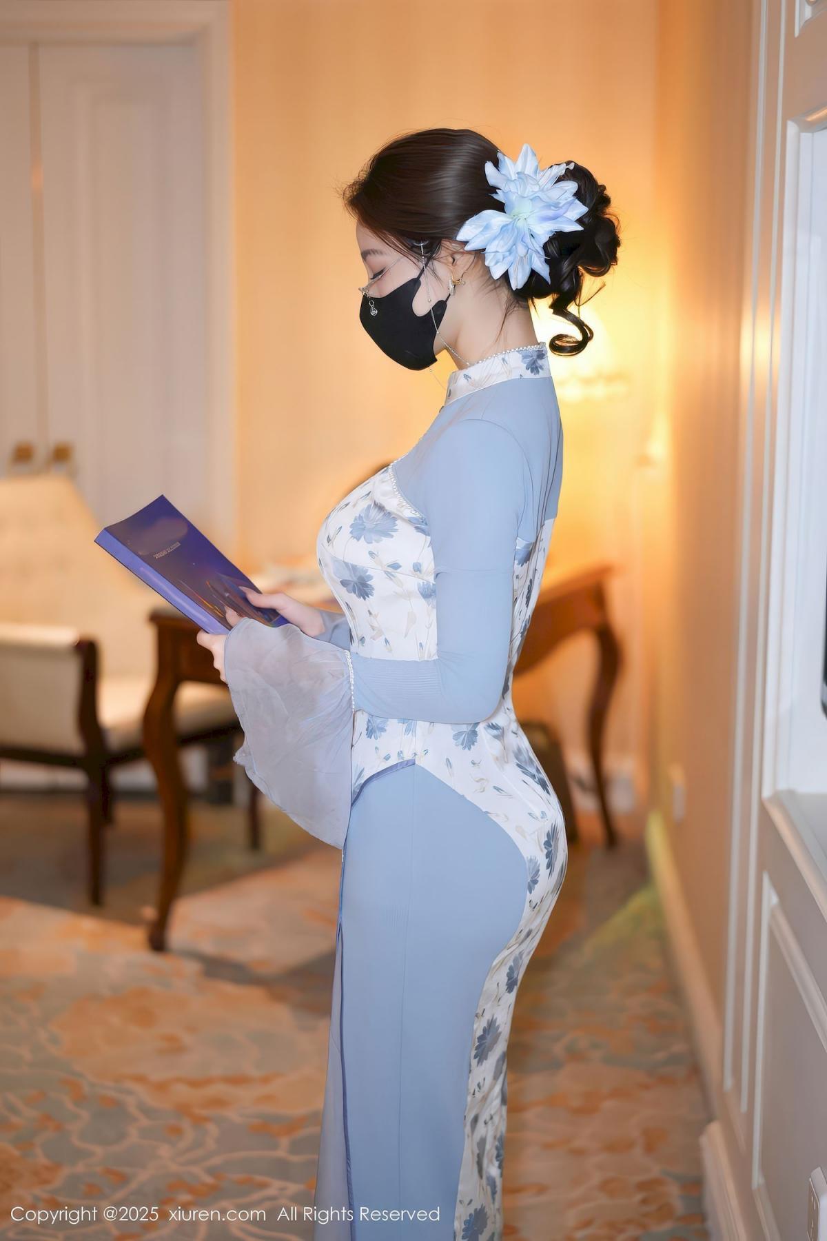 Twins-桃桃蓝色连衣裙白丝主题美丽写真