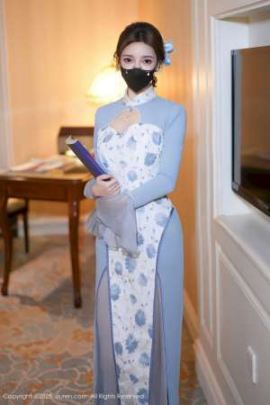 Twins-桃桃蓝色连衣裙白丝主题美丽写真