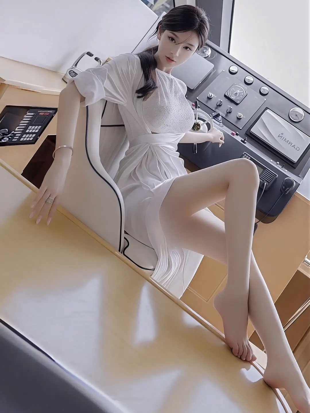 包臀裙，高跟肉丝大长腿